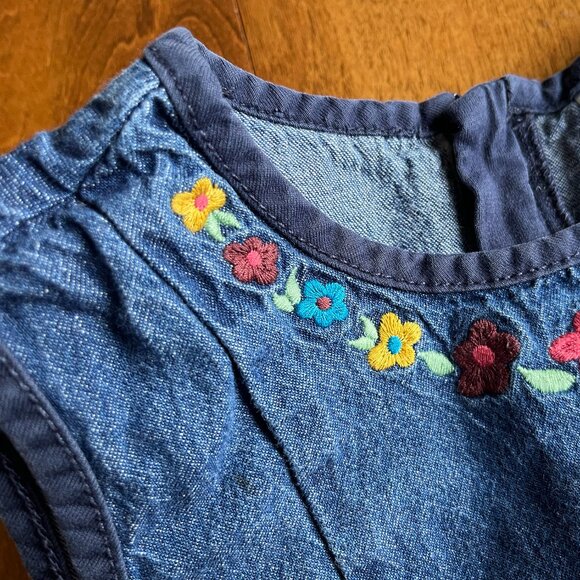 Hanna Andersson embroidered peplum top 130 - Picture 3 of 6